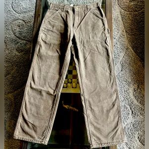 34x32 Carhartt , duck canvas flannel lined work jeans